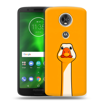 Силиконовый чехол на Motorola Moto E5 Plus с принтом Смешная утка