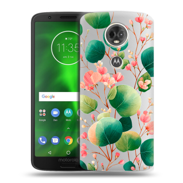 Силиконовый чехол на Motorola Moto E5 Plus с принтом женский