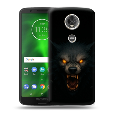 Силиконовый чехол на Motorola Moto E5 Plus с принтом Волк