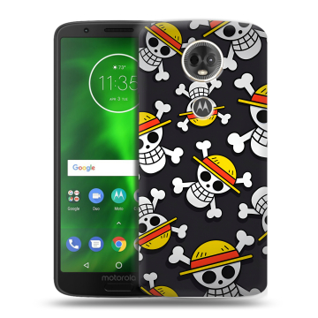 Силиконовый чехол на Motorola Moto E5 Plus с принтом One Piece Ван Пис