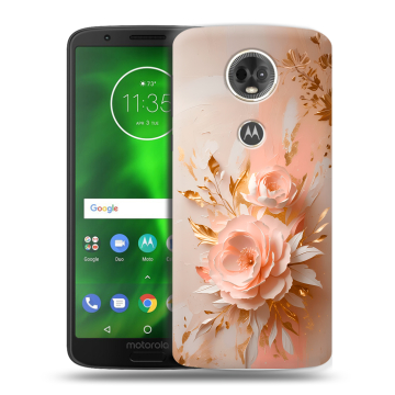Силиконовый чехол на Motorola Moto E5 Plus с принтом женский