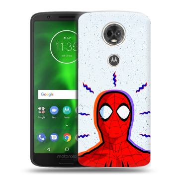 Силиконовый чехол на Motorola Moto E5 Plus с принтом Spiderman Человек паук