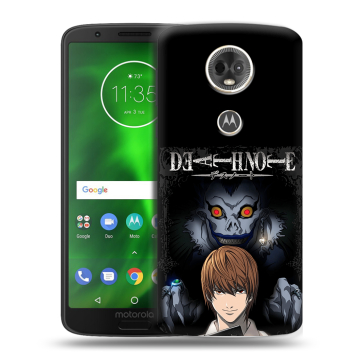 Силиконовый чехол на Motorola Moto E5 Plus с принтом Death note Тетрадь смерти