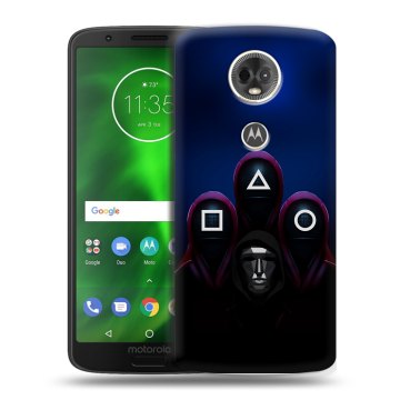 Силиконовый чехол на Motorola Moto E5 Plus с принтом Игра Кальмара