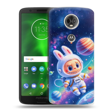 Силиконовый чехол на Motorola Moto E5 Plus с принтом Labubu Лабубу