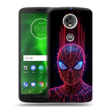 Силиконовый чехол на Motorola Moto E5 Plus с принтом Spiderman Человек паук