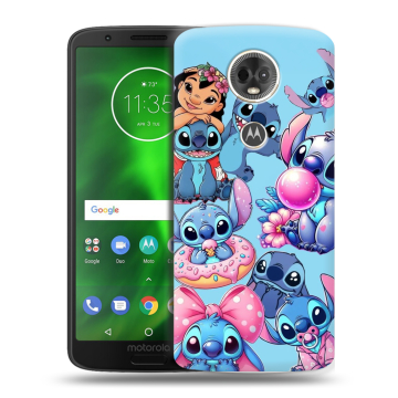 Силиконовый чехол на Motorola Moto E5 Plus с принтом Лило и Стич