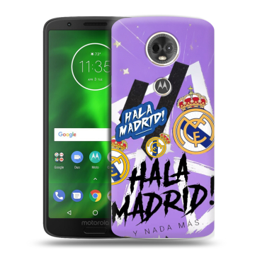 Силиконовый чехол на Motorola Moto E5 Plus с принтом Real Madrid Реал Мадрид