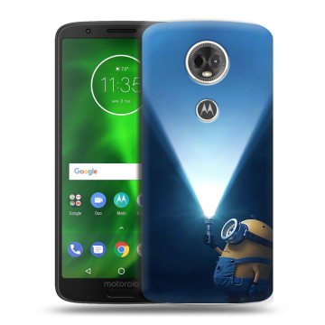 Силиконовый чехол на Motorola Moto E5 Plus с принтом Миньоны