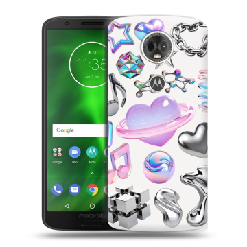 Силиконовый чехол на Motorola Moto E5 Plus с принтом Y2K