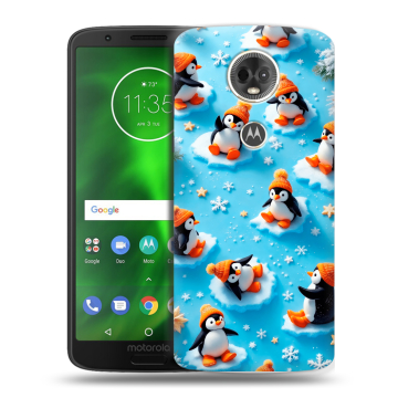 Силиконовый чехол на Motorola Moto E5 Plus с принтом Новый год