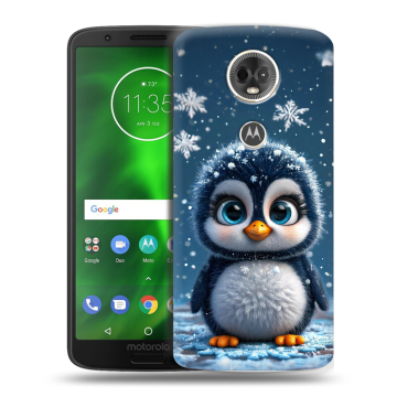Силиконовый чехол на Motorola Moto E5 Plus с принтом Новый год