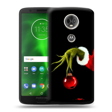 Силиконовый чехол на Motorola Moto E5 Plus с принтом Новый год Гринч