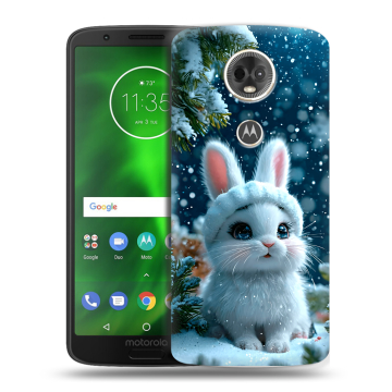 Силиконовый чехол на Motorola Moto E5 Plus с принтом Новый год