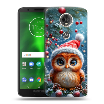 Силиконовый чехол на Motorola Moto E5 Plus с принтом Новый год