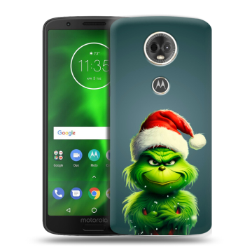 Силиконовый чехол на Motorola Moto E5 Plus с принтом Новый год