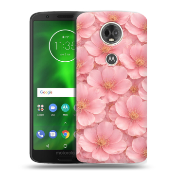 Силиконовый чехол на Motorola Moto E5 Plus с принтом женский
