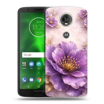 Силиконовый чехол на Motorola Moto E5 Plus с принтом женский