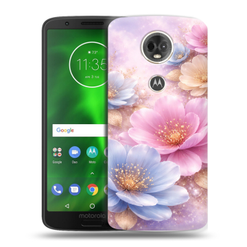 Силиконовый чехол на Motorola Moto E5 Plus с принтом женский