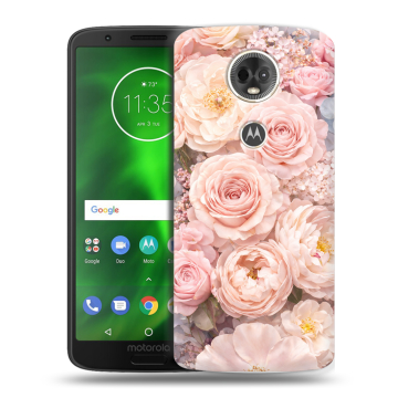 Силиконовый чехол на Motorola Moto E5 Plus с принтом женский