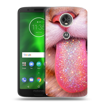 Силиконовый чехол на Motorola Moto E5 Plus с принтом для девочек