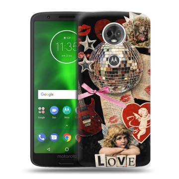 Силиконовый чехол на Motorola Moto E5 Plus с принтом для девочек