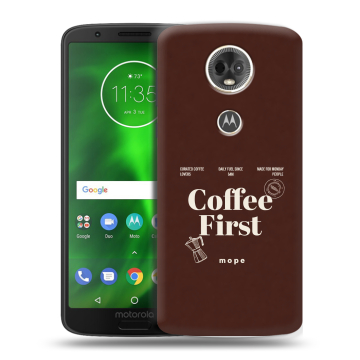 Силиконовый чехол на Motorola Moto E5 Plus с принтом женский