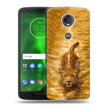 Силиконовый чехол на Motorola Moto E5 Plus с принтом женский