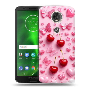 Силиконовый чехол на Motorola Moto E5 Plus с принтом для девочек