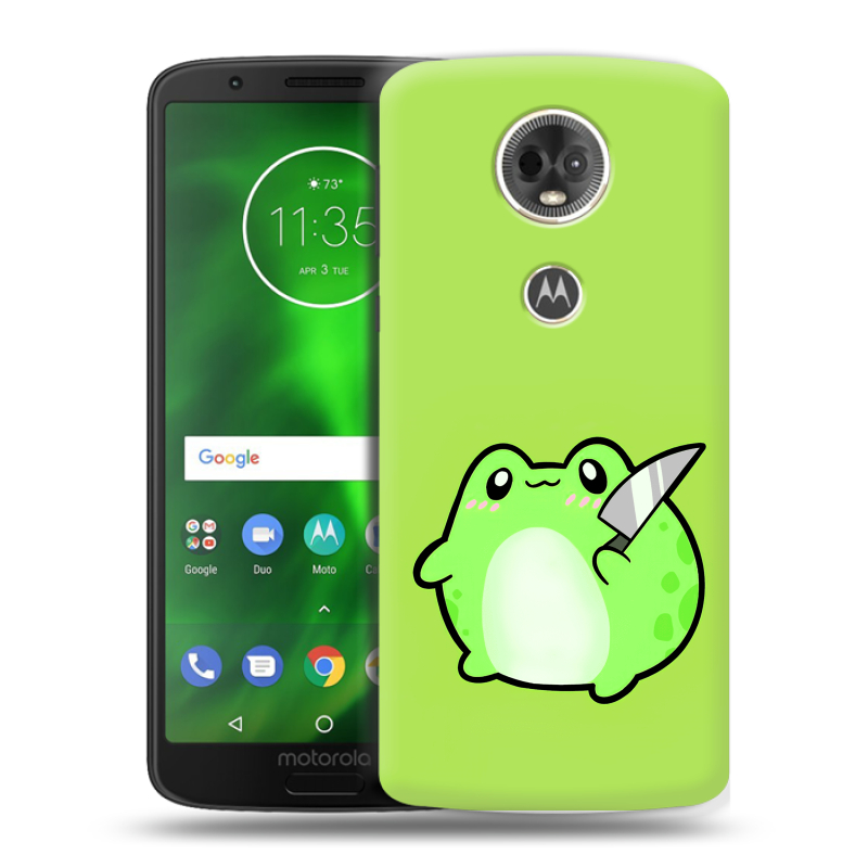Силиконовый чехол на Motorola Moto E5 Plus с принтом Лягушенок Силиконовый чехол на Motorola Moto E5 Plus с принтом Лягушенок