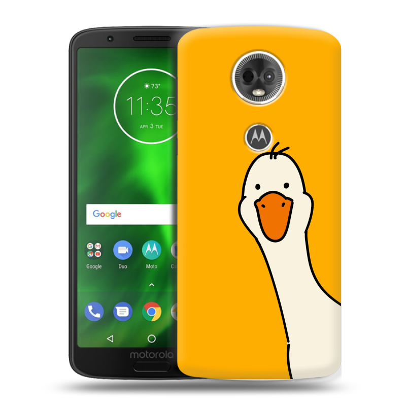 Силиконовый чехол на Motorola Moto E5 Plus с принтом Утка Силиконовый чехол на Motorola Moto E5 Plus с принтом Утка