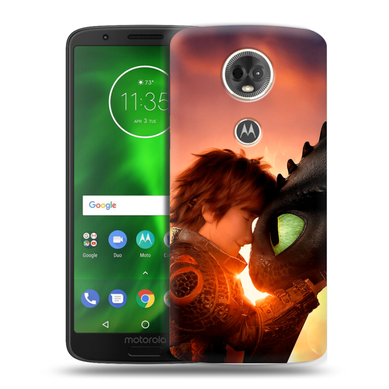 Силиконовый чехол на Motorola Moto E5 Plus с принтом Как приручить дракона Силиконовый чехол на Motorola Moto E5 Plus с принтом Как приручить дракона