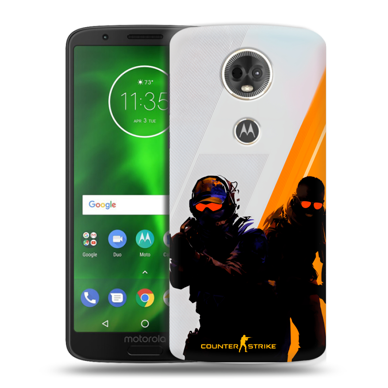 Силиконовый чехол на Motorola Moto E5 Plus с принтом Контер страйк Counter strike Силиконовый чехол на Motorola Moto E5 Plus с принтом Контер страйк Counter strike