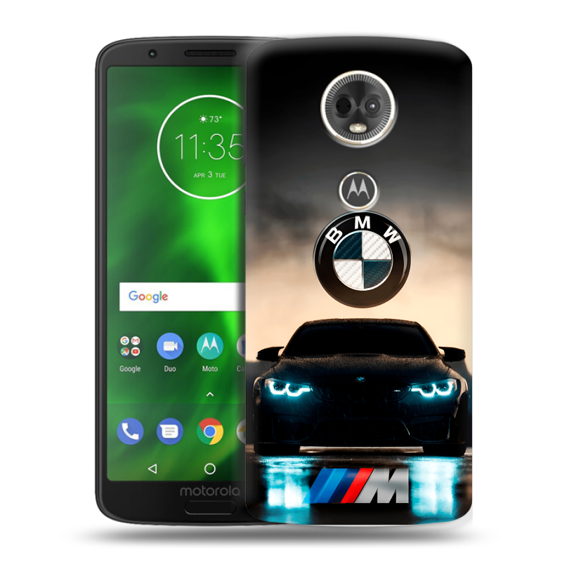 Силиконовый чехол на Motorola Moto E5 Plus с принтом БМВ BMW Силиконовый чехол на Motorola Moto E5 Plus с принтом БМВ BMW