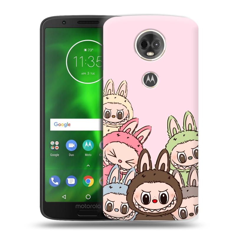 Силиконовый чехол на Motorola Moto E5 Plus с принтом Лабубу Силиконовый чехол на Motorola Moto E5 Plus с принтом Лабубу