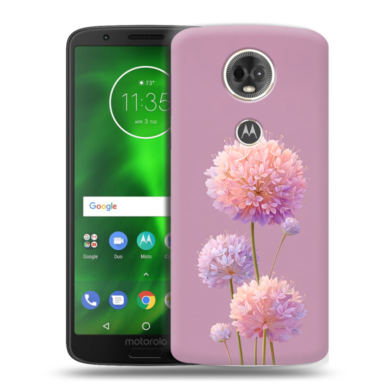 Силиконовый чехол на Motorola Moto E5 Plus с принтом Цветы Силиконовый чехол на Motorola Moto E5 Plus с принтом Цветы
