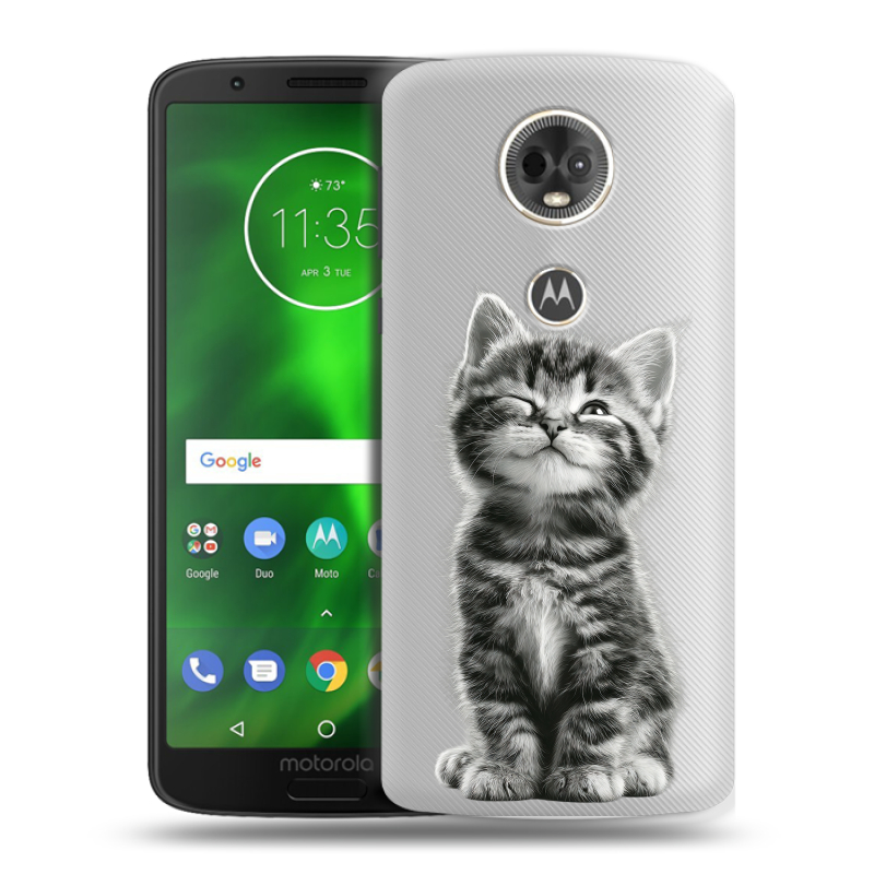 Силиконовый чехол на Motorola Moto E5 Plus с принтом Котенок Силиконовый чехол на Motorola Moto E5 Plus с принтом Котенок