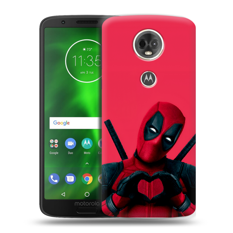 Силиконовый чехол на Motorola Moto E5 Plus с принтом Дедпул Deadpool Силиконовый чехол на Motorola Moto E5 Plus с принтом Дедпул Deadpool