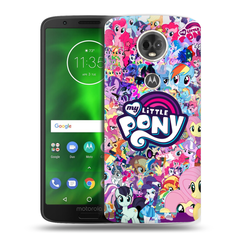 Силиконовый чехол на Motorola Moto E5 Plus с принтом My little pony Дружба чудо Силиконовый чехол на Motorola Moto E5 Plus с принтом My little pony Дружба чудо