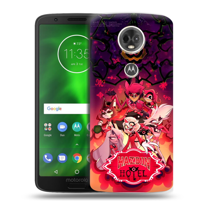 Силиконовый чехол на Motorola Moto E5 Plus с принтом Hazbin Hotel Отель Хазбин Силиконовый чехол на Motorola Moto E5 Plus с принтом Hazbin Hotel Отель Хазбин