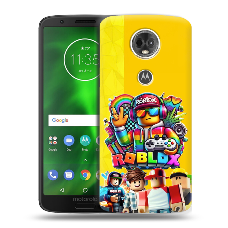 Силиконовый чехол на Motorola Moto E5 Plus с принтом Roblox Роблокс Силиконовый чехол на Motorola Moto E5 Plus с принтом Roblox Роблокс