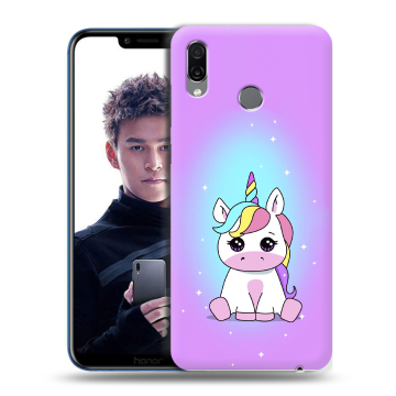Силиконовый чехол на Huawei Honor Play с принтом Единорог Силиконовый чехол на Huawei Honor Play с принтом Единорог