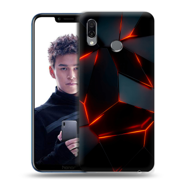Силиконовый чехол на Huawei Honor Play с принтом Яркие абстракции Силиконовый чехол на Huawei Honor Play с принтом Яркие абстракции