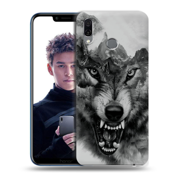 Силиконовый чехол на Huawei Honor Play с принтом Волк Силиконовый чехол на Huawei Honor Play с принтом Волк