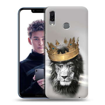 Силиконовый чехол на Huawei Honor Play с принтом Лев с короной Силиконовый чехол на Huawei Honor Play с принтом Лев с короной