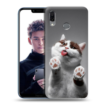 Силиконовый чехол на Huawei Honor Play с принтом Коты Силиконовый чехол на Huawei Honor Play с принтом Коты
