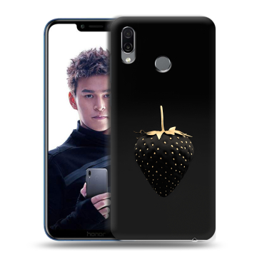 Силиконовый чехол на Huawei Honor Play с принтом Черная клубника Силиконовый чехол на Huawei Honor Play с принтом Черная клубника