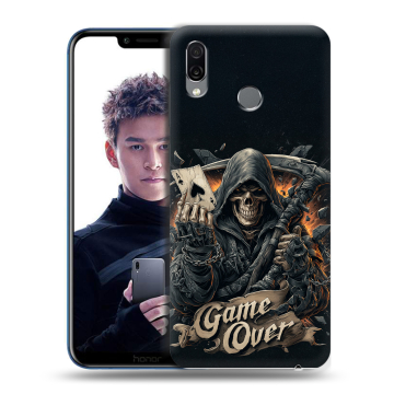 Силиконовый чехол на Huawei Honor Play с принтом Скелет карты Силиконовый чехол на Huawei Honor Play с принтом Скелет карты