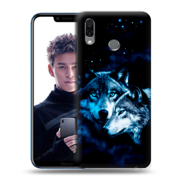Силиконовый чехол на Huawei Honor Play с принтом Волки Силиконовый чехол на Huawei Honor Play с принтом Волки