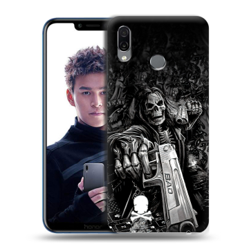 Силиконовый чехол на Huawei Honor Play с принтом Скелет Силиконовый чехол на Huawei Honor Play с принтом Скелет